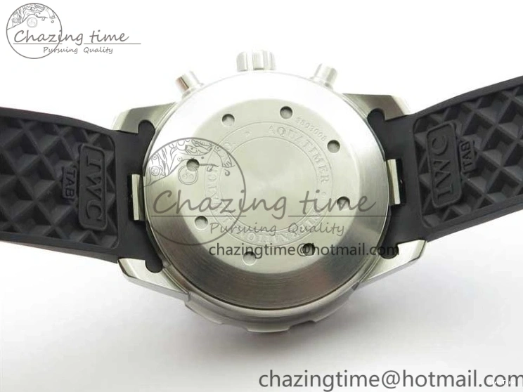 MIROTIME 0117 Aquatimer Chrono IW376702 SS BLS 1:1 Best Edition Black Dial on Black Rubber Strap A WellDesigned 7105